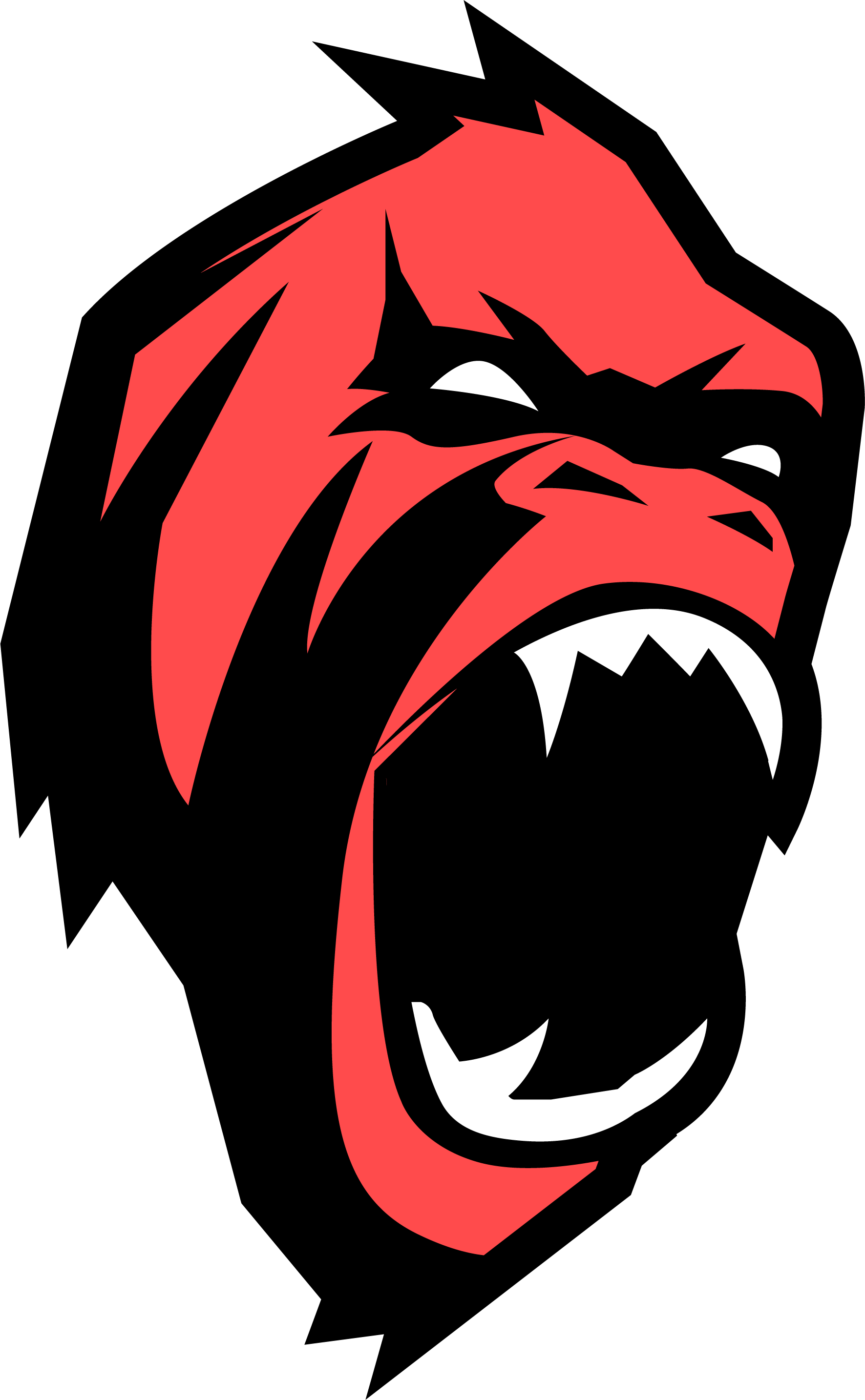 Western Gorilla Ape Monkey Clip Art - Gorila Tv (1771x2868)