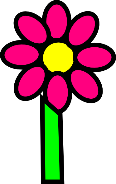 Stem Clipart Cartoon Flower - Flower And Stem Clipart (372x591)