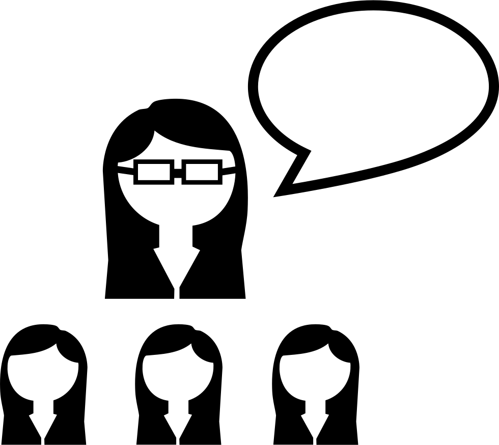 Group Of Female Students And Their Teacher Comments - Female Group Icon Png (980x874)