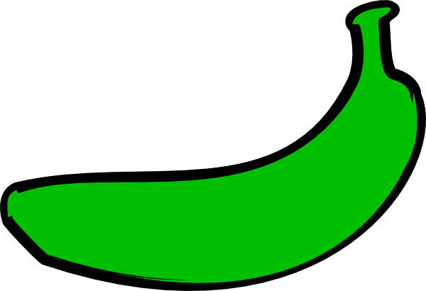 Banana Clip Art Free Vector In Open Office - Clip Art Green Banana (600x410)