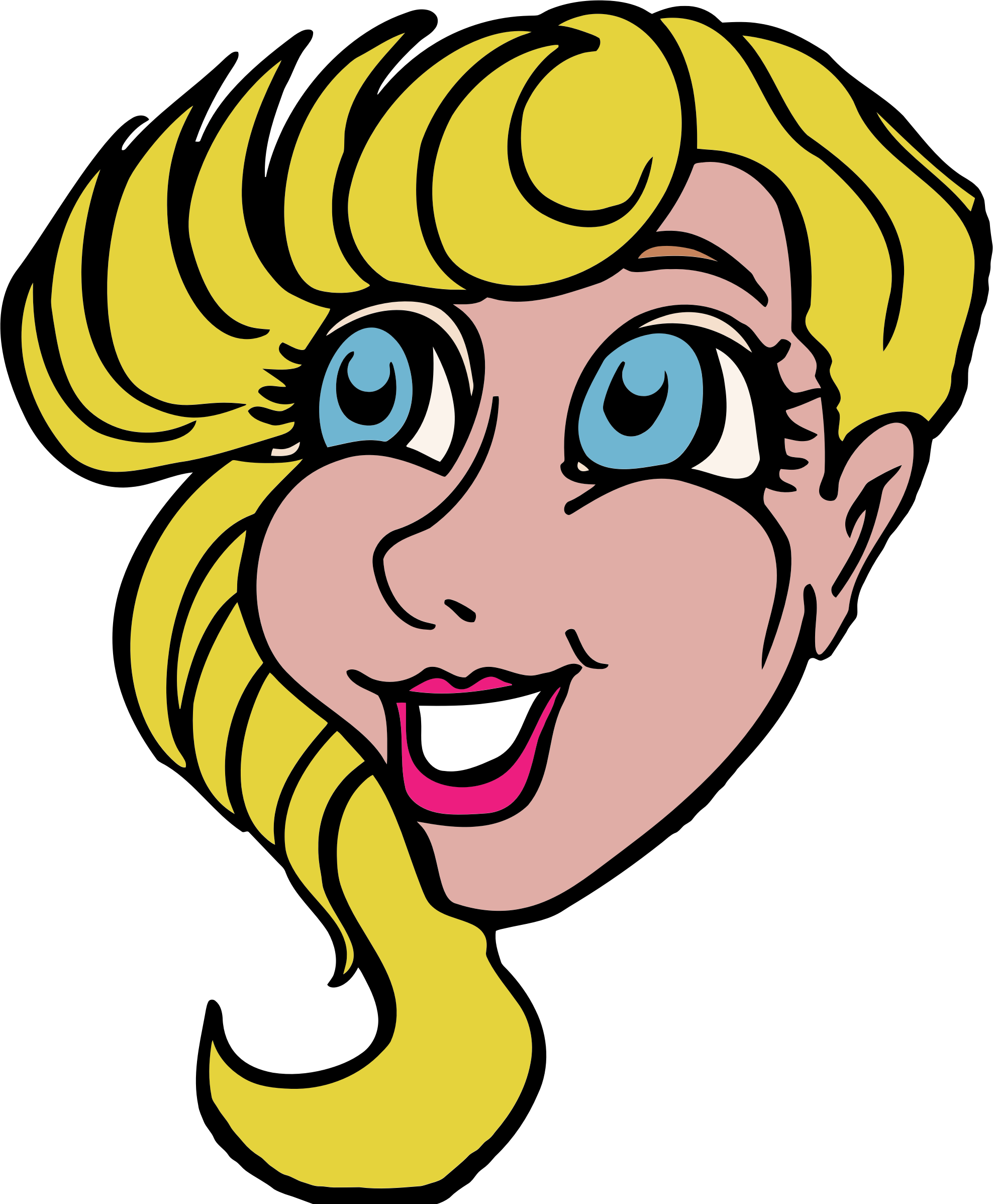 Clip Art Blond Woman (1976x2394)