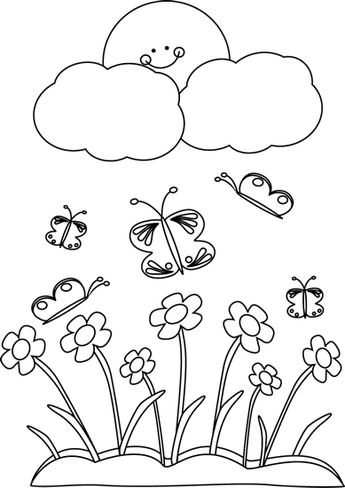 Black And White Spring Sun Clip Art Black And White - Clipart Easter Black And White Egg (389x550)