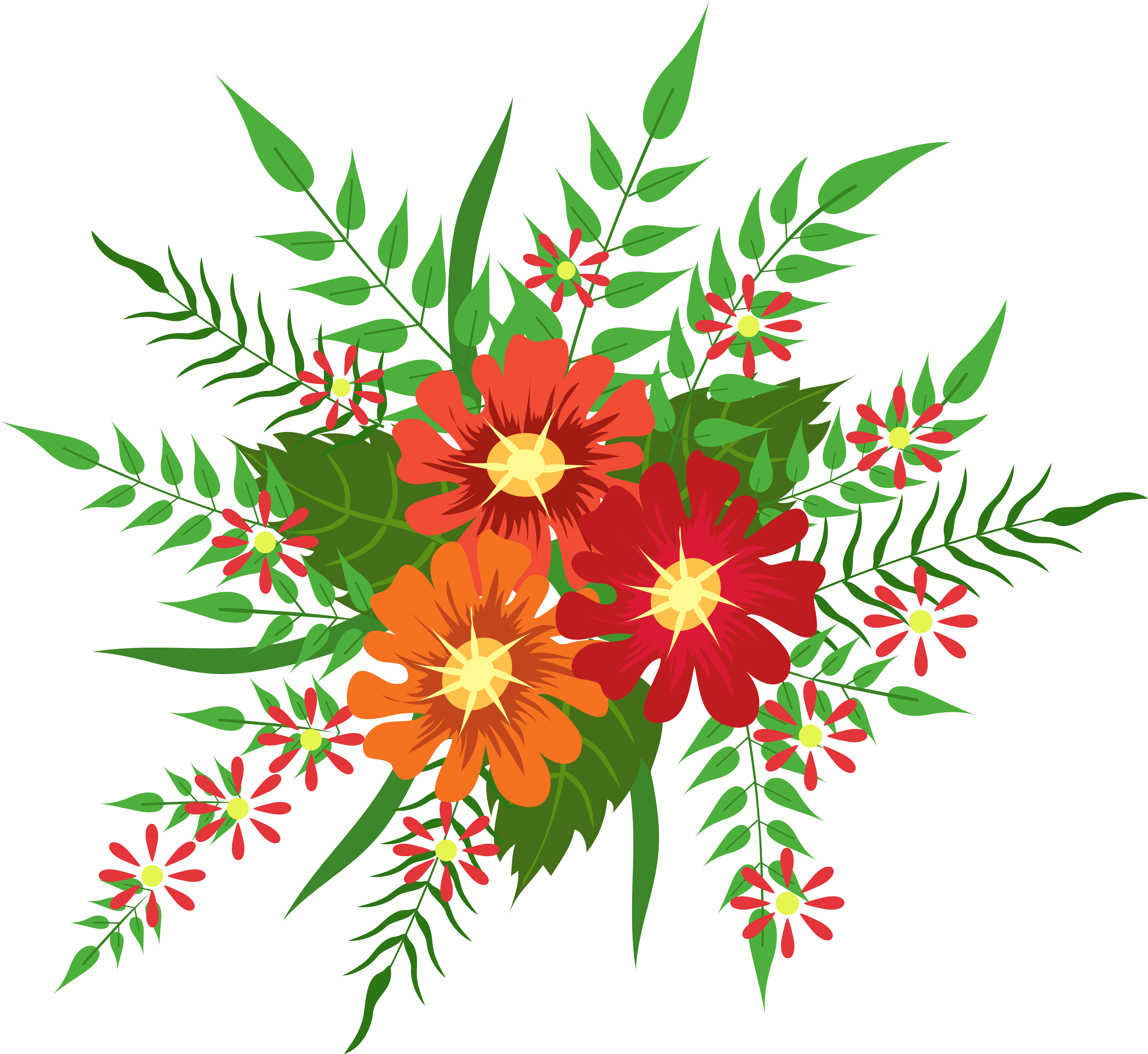 Paper Flower Drawing Clip Art - Paper Flower Drawing Clip Art (6124x5688)