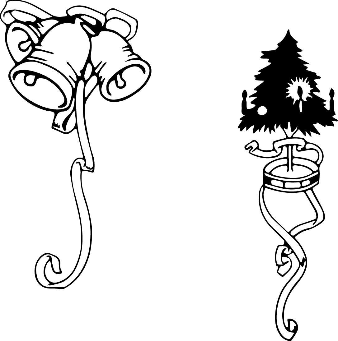 Black - And - White - Family - Tree - Clipart - Christmas Clipart Borders Black And White (1086x1097)