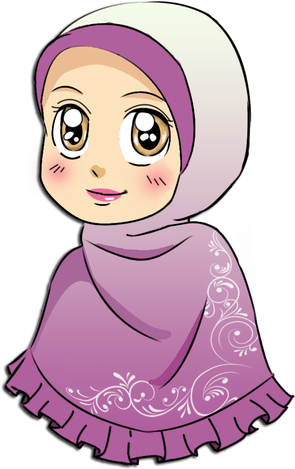 Islam - Tudung Clipart (590x1000)