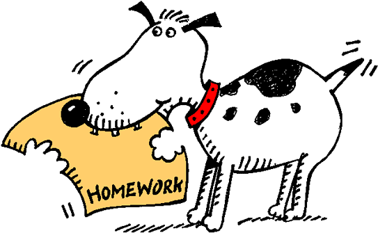 Homework Clipart Homework Club - Dog Ate My Homework (546x355)
