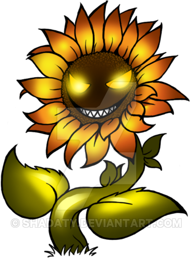 Evil Halloween Sunflower By Shadaty - Evil Sunflower (400x566)