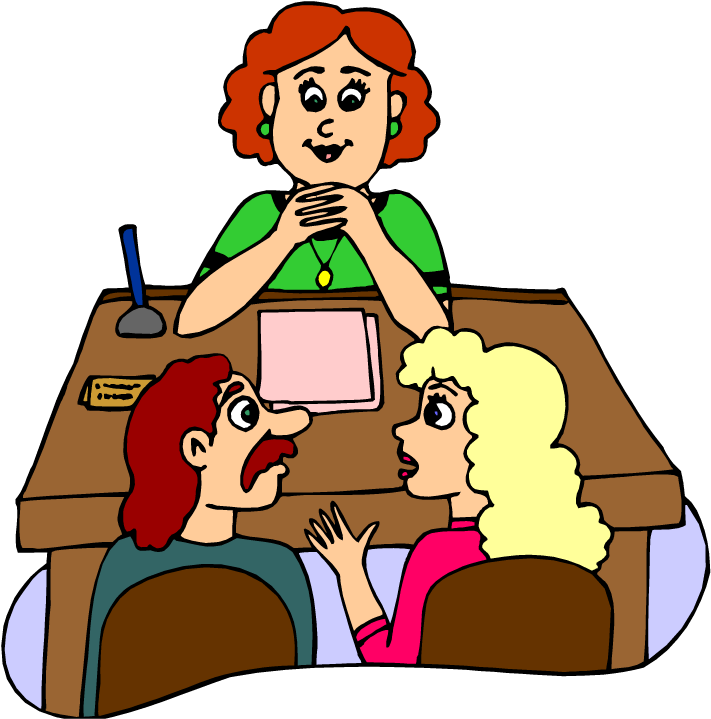Parent Teacher Conference - Parents Meeting At School (750x738)