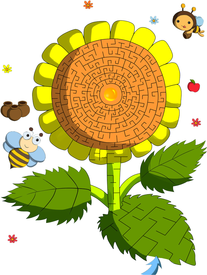 Common Sunflower Cartoon Illustration - Common Sunflower Cartoon Illustration (729x1024)