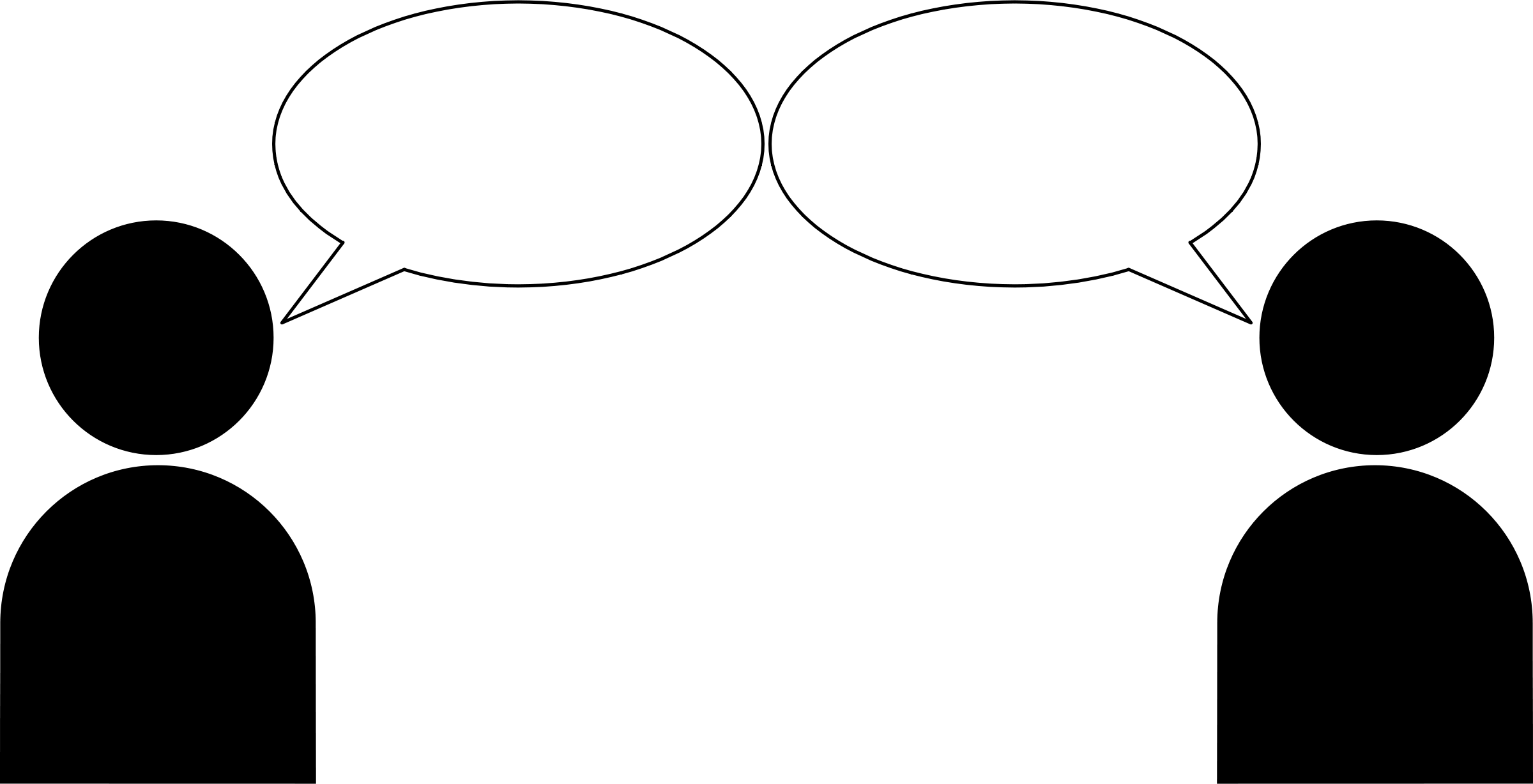 Bubble Talk Clipart Library - Two People Talking Cartoon (2400x1228)