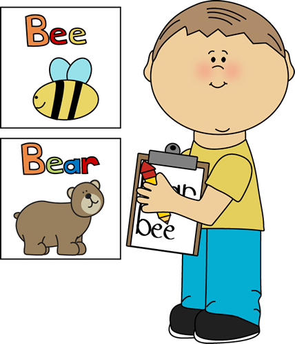 School Clipart My Cute Graphics - Write The Room Center Clipart (428x500)