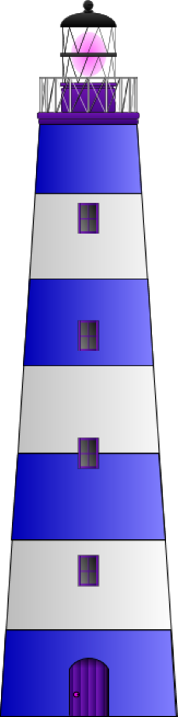 Blue And White Lighthouse (600x2407)