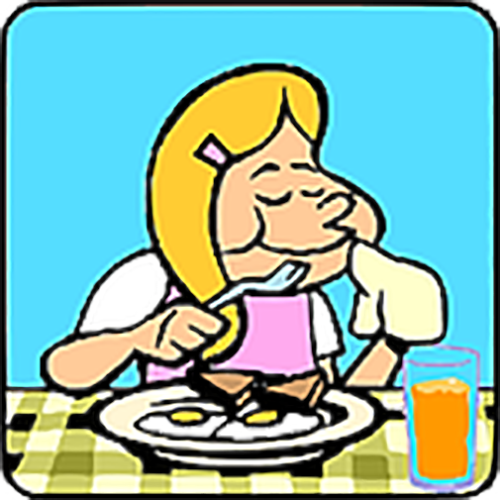 Clipart Info - Je Mange Le Petit Dejeuner (500x500)