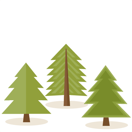 Three Pine Trees Clip Art At Clker Vector Clip Art - Pine Tree Clipart Transparent Background (432x432)