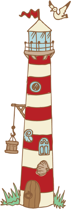 Lighthouse Clipart Kid - Special Makeup Mirror Portable Makeup Mirror Cute Mirror (374x684)
