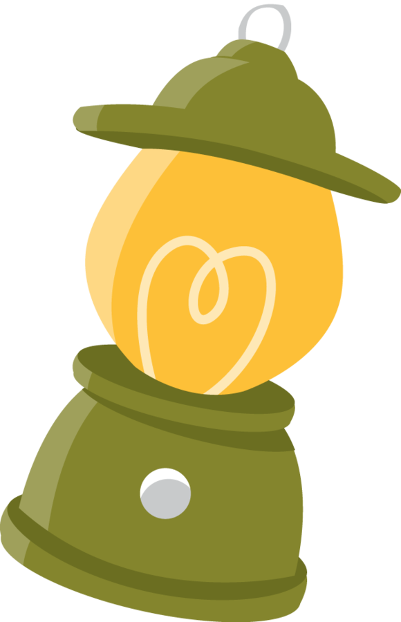 Say Hello - Camping Lantern Clip Art (580x900)