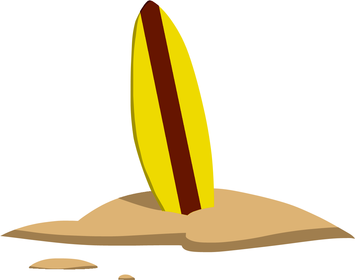 Inspiring Surfboard Pictures Clip Art Medium Size - Surfboard In Sand Clipart (1238x1004)