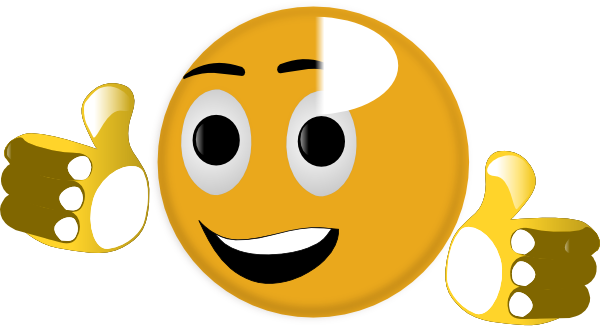 Thumbs Up Smiley2 Clip Art - 2 Thumbs Up Animated (600x326)
