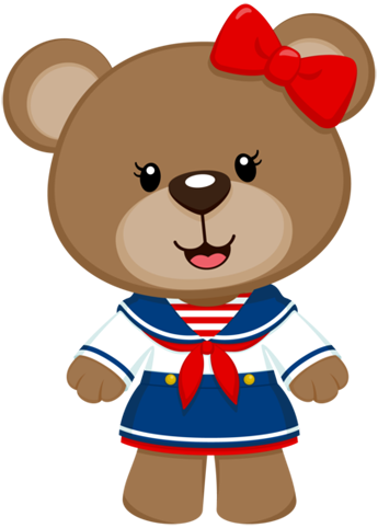 Pin Do Anita Flores Em Ositos Navi - Ursinho De Pelucia Desenho Png (345x482)