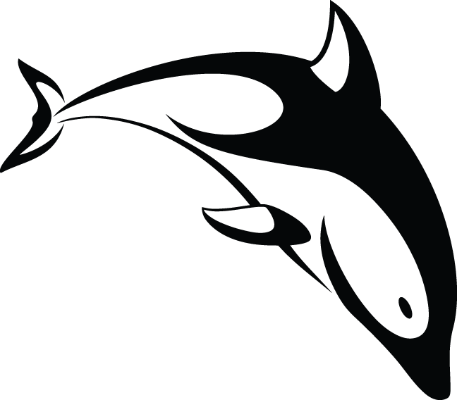 436ra - Stylized Dolphin - Golfinho Silhueta (648x568)