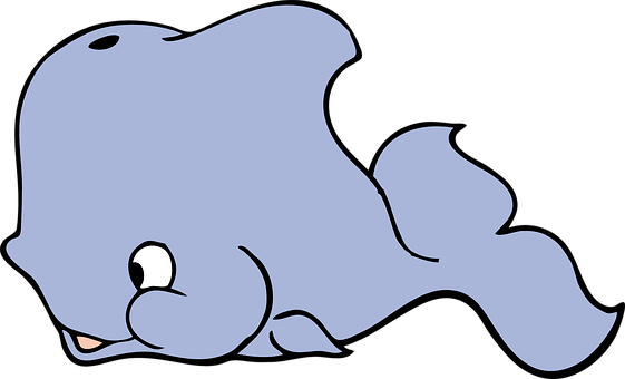 Whale Baby Whale Whale Calf Dolphin Marine - Whale Clip Art (561x340)