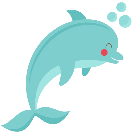 Cute Dolphin Svg Cut File For Cricuts Svg Scrapbook - Clip Art Dolphin Png (432x432)