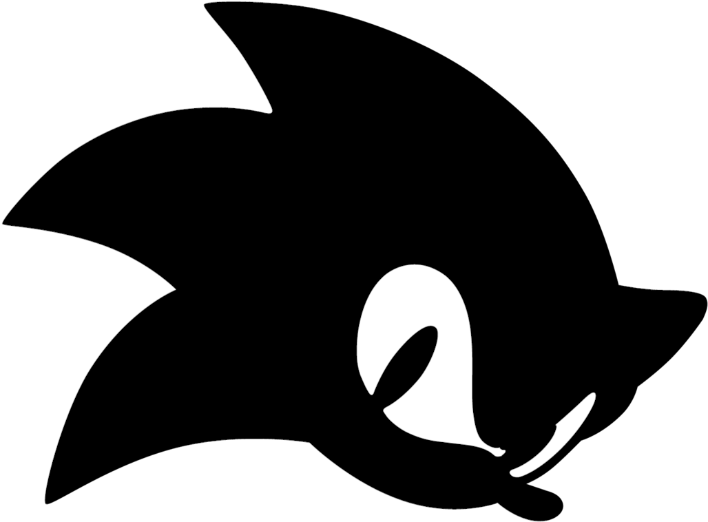 Sonic's Head Silhouette By Sonicxhero4 - Sonic The Hedgehog Symbol (1035x772)