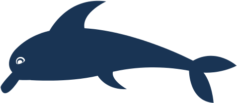 Cute Dolphin Silhouette Icon - Whale (550x550)