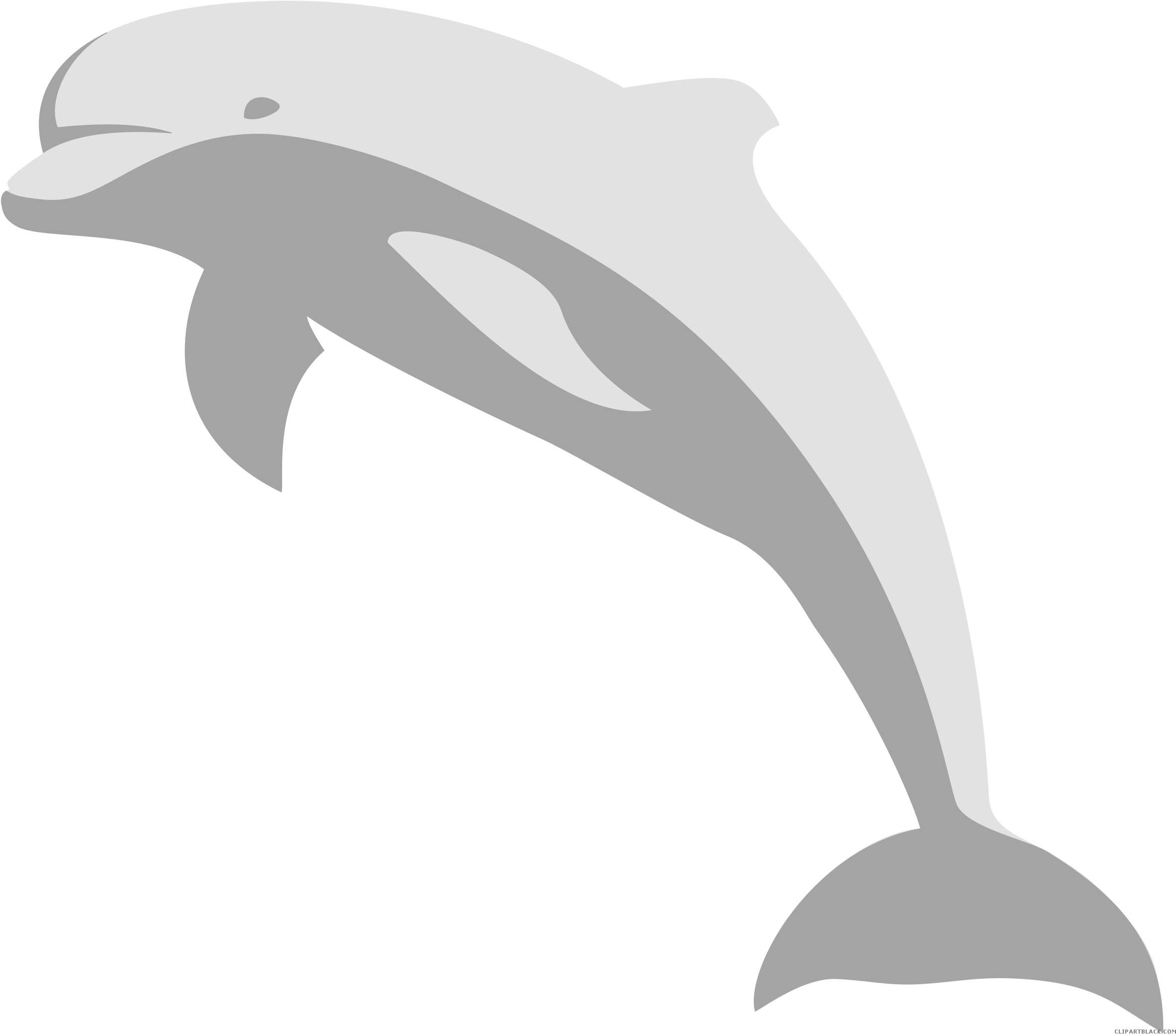 Dolphin Animal Free Black White Clipart Images Clipartblack - Cafepress Pink Dolphin Iphone 6 Tough Case (2400x2111)
