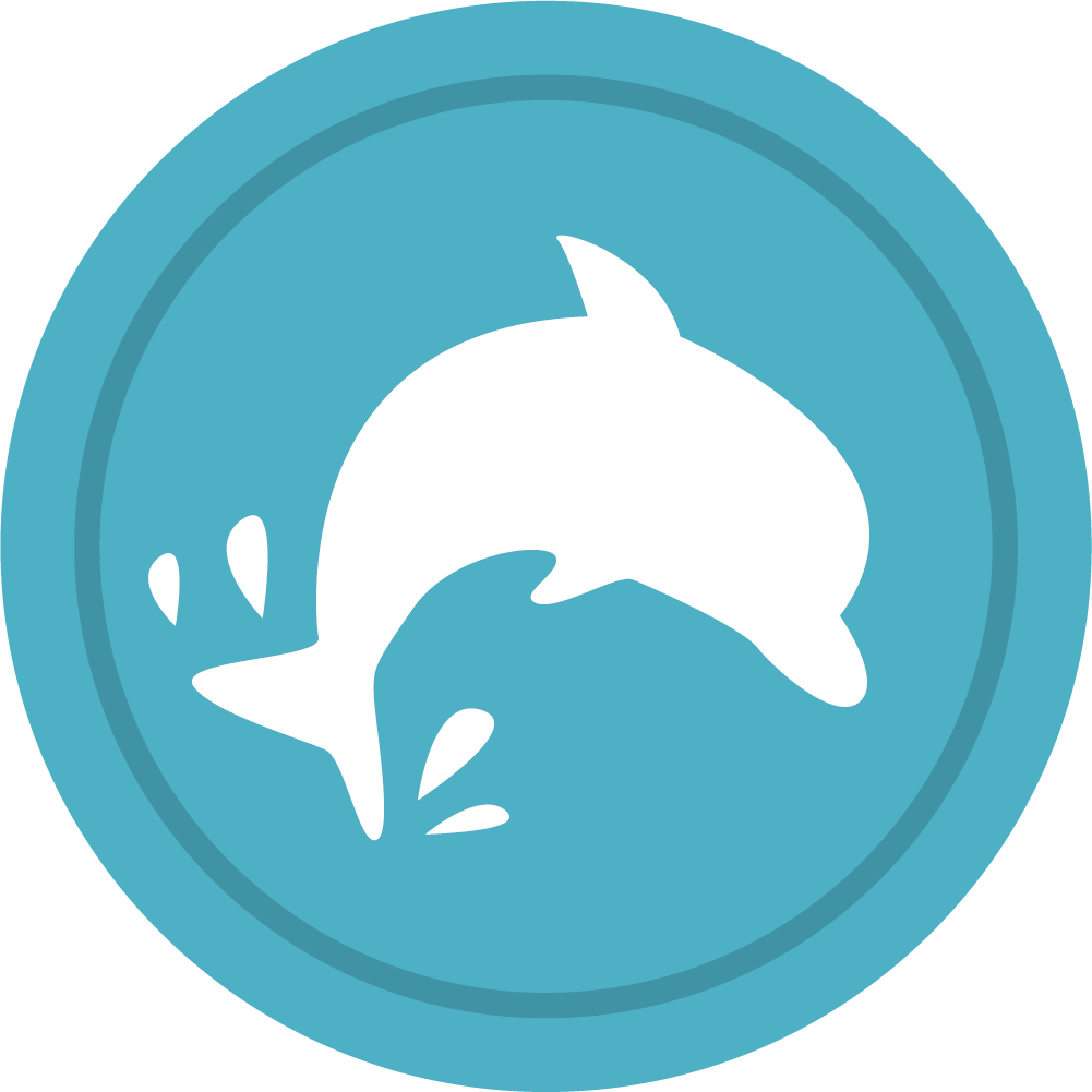 Moby-dick Dolphin Circle - New York Times App Icon (1001x1001)