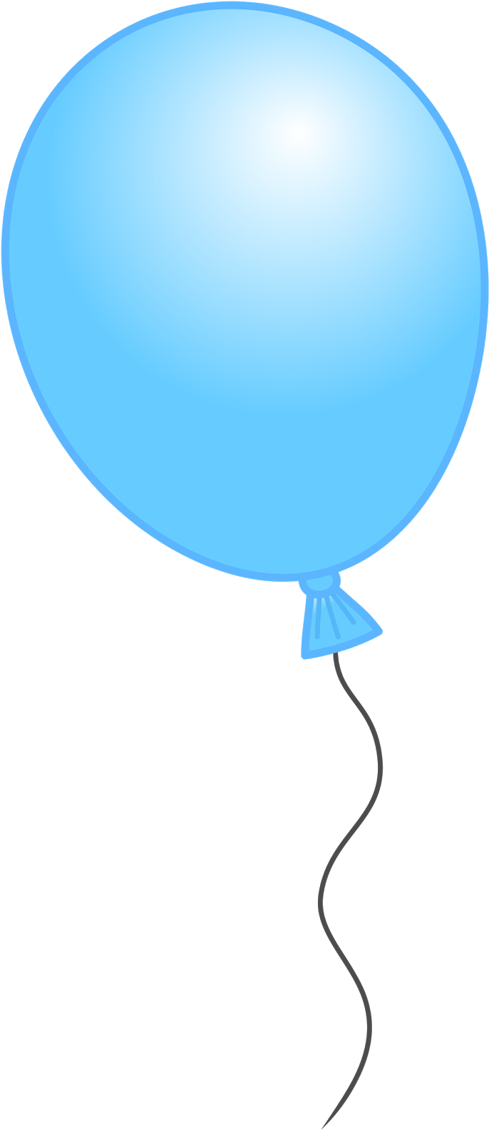 Light Blue Clipart Balloon Pencil And In Color Light - Light Blue Balloon Clipart (719x1600)