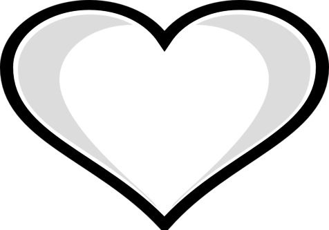 Coloring Trend Medium Size Heart Outline Clip Art Highlight - Heart Coloring Pages (476x333)