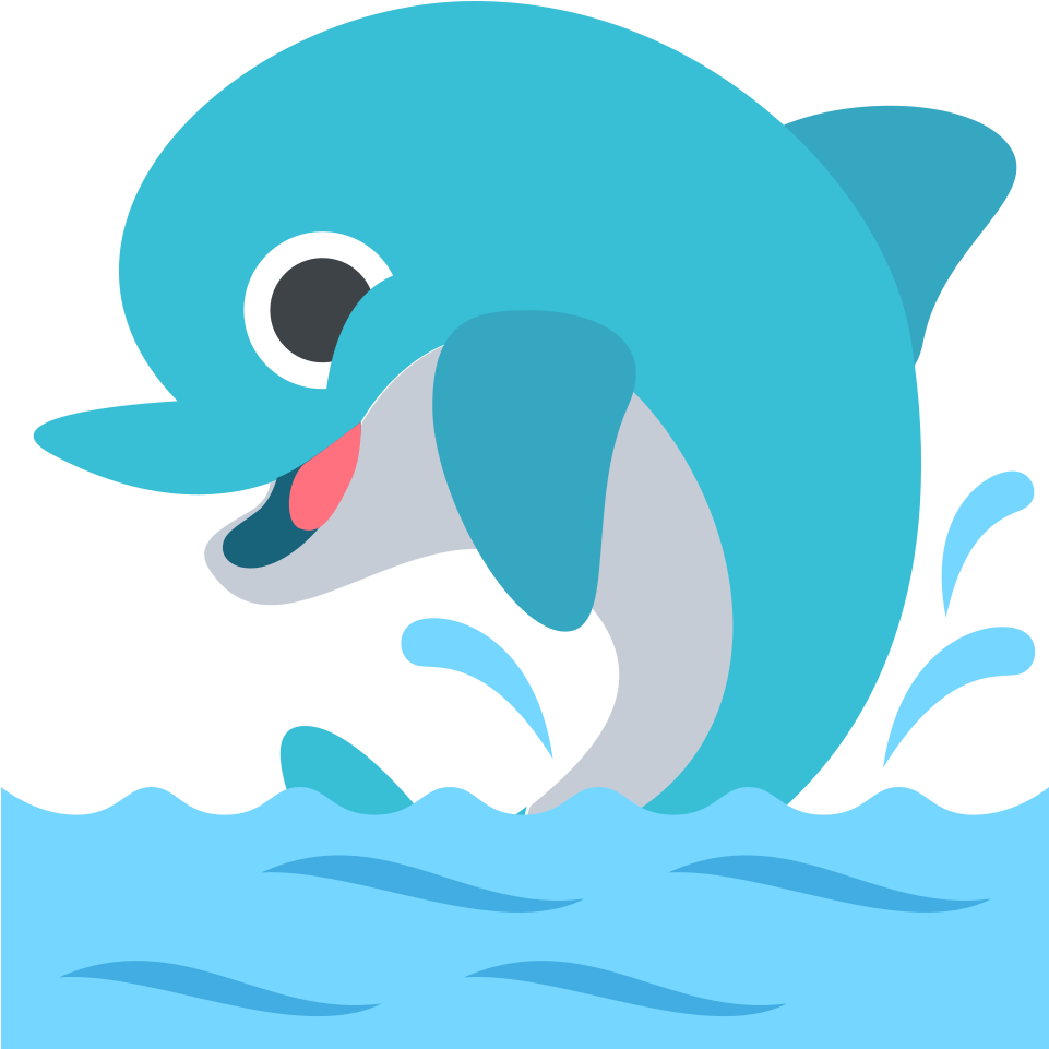 File - Emojione 1f42c - Svg - Dolphin Emoji (1024x1024)