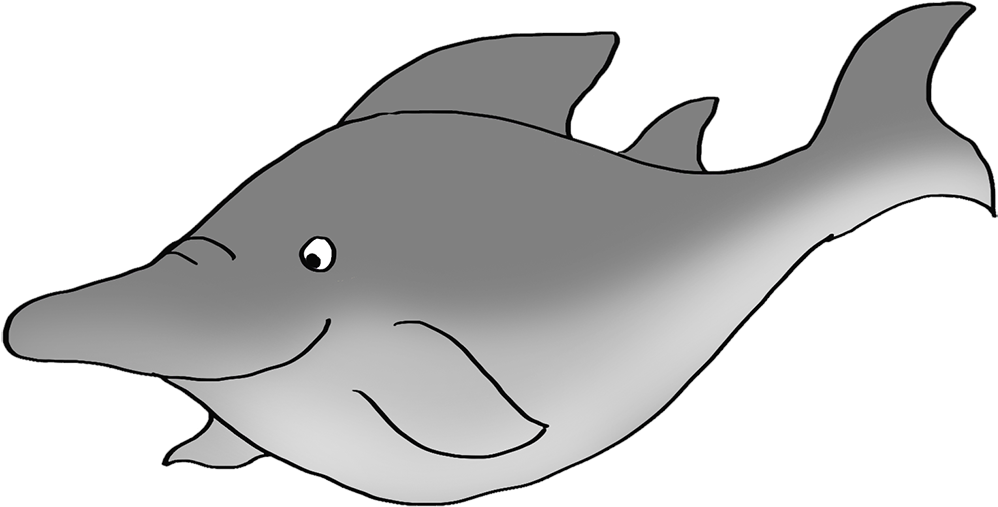 Shark Like Fish Drawing - Clip Art (1063x632)