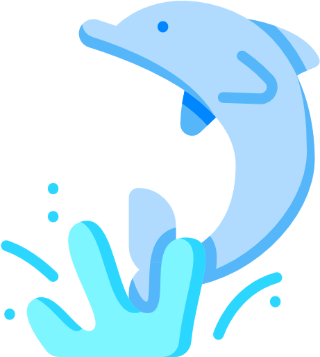 Dolphin Jumping Out Of Water - Jumping (512x512)