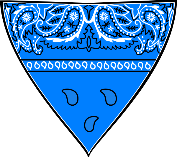 Blue Bandana Clipart (600x532)