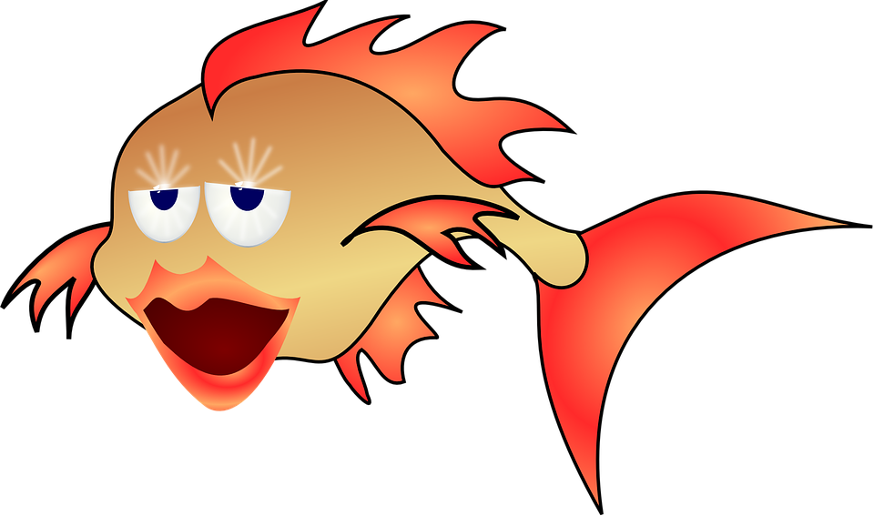 Fish, Comic, Talking, Cartoon - Gambar Animasi Ikan Mas (960x567)