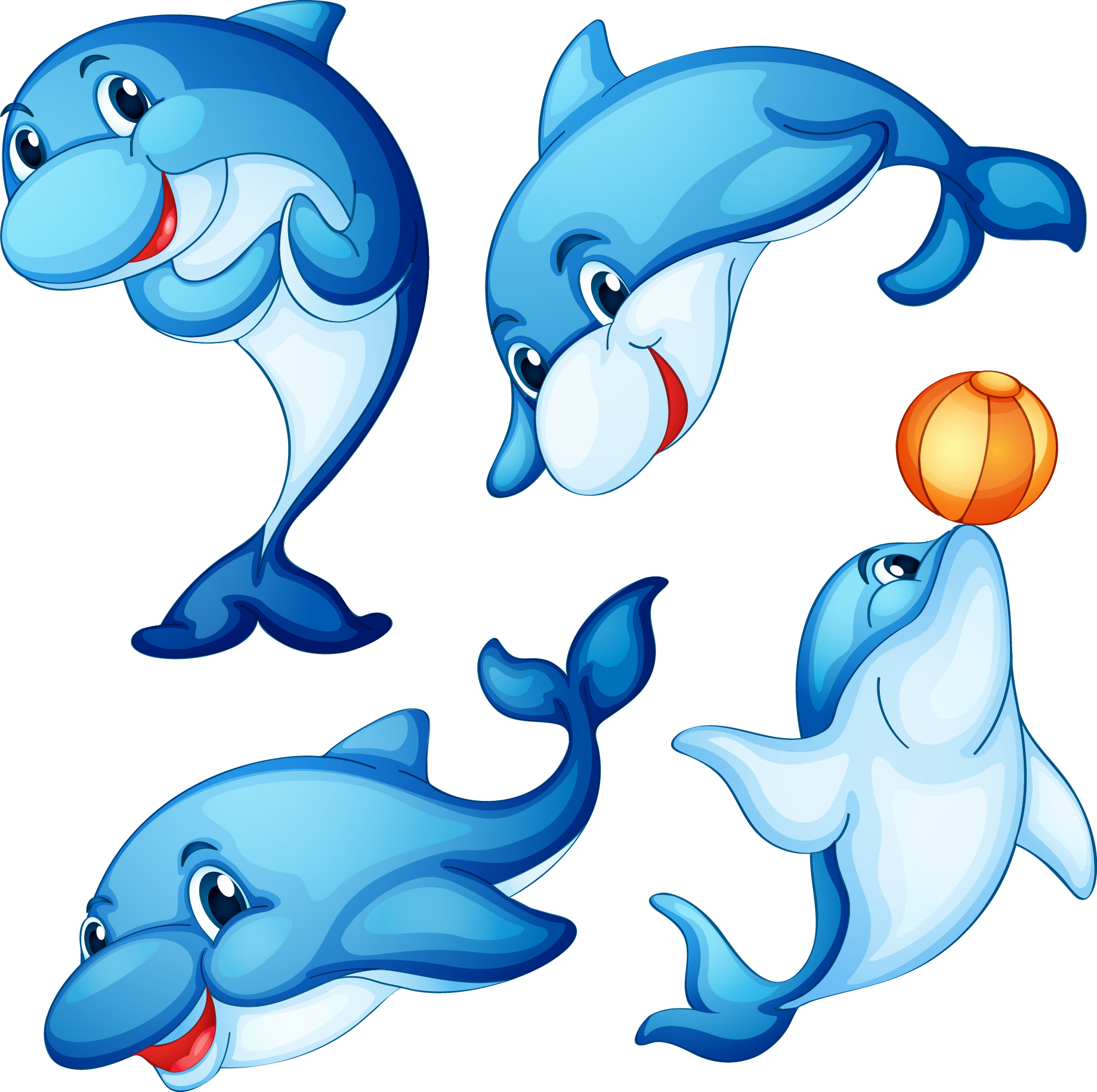 Royalty-free Dolphin Clip Art - Stickers Decals Size: 5 X 3.3 Inches Vinyl Color Print (1839x1830)