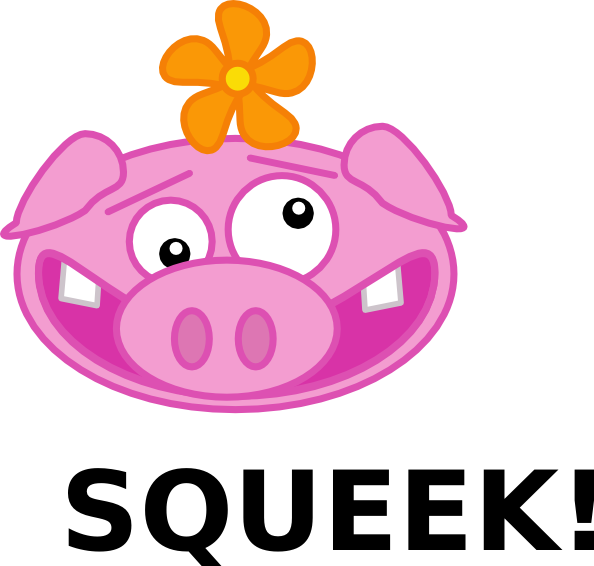 Free Vector Squeek Clip Art - Pig Clipart (594x566)