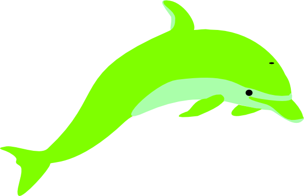 Green Dolphin Clip Art At Clkercom Vector Online Royalty - Yellow Dolphin Clipart (600x386)