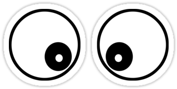 Fancy Funny Cartoon Eyes Googly Funny Cartoon Eyes - Cross Eyed Cartoon (375x360)