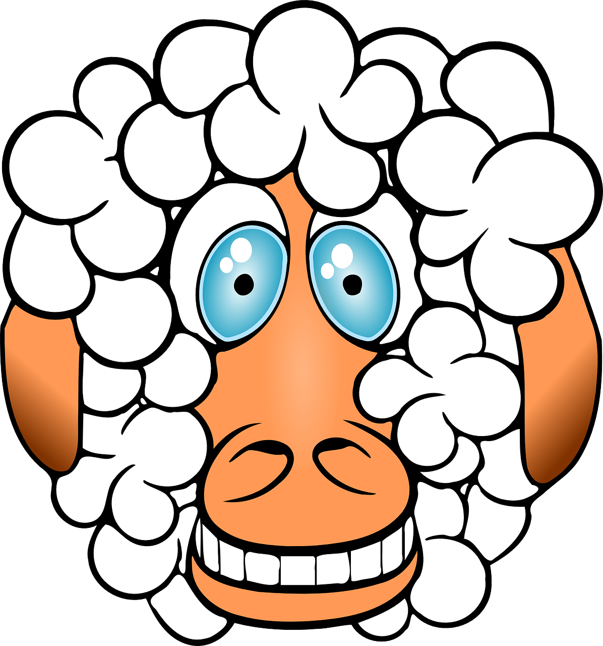 Funny Cartoon Animals Pictures 18, - Crazy Sheep Cartoon (1196x1280)
