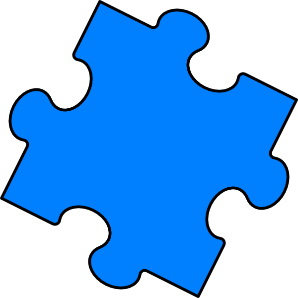 Blue Puzzle Piece Clip Art At Clker Com Vector Clip - Clip Art (600x600)