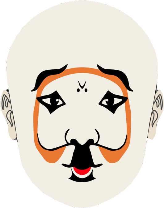 China Mask Chinese Opera Peking Opera Clown - China Mask Chinese Opera Peking Opera Clown (658x711)
