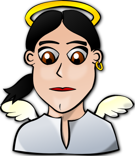 Cartoon Funny Faces Clip Art - Angelic Face Cartoon (516x596)