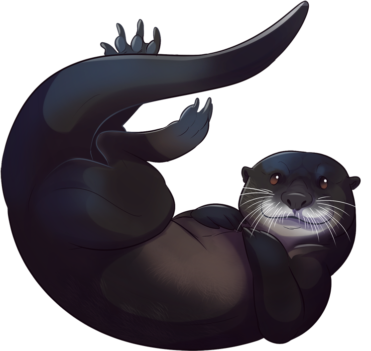 Black Otter Companion By Shivali-lorekeeper - Giant Otter (800x800)