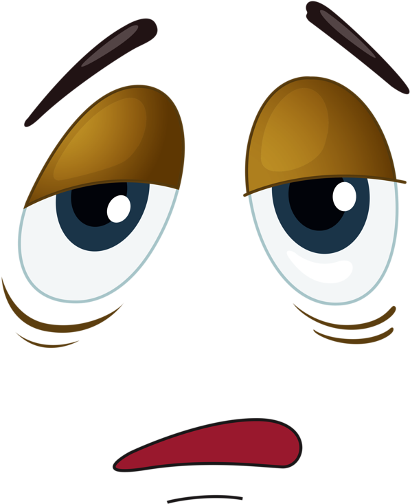 Cartoon Facessmiley Facesfunny - Ojos Cansados Png (691x800)