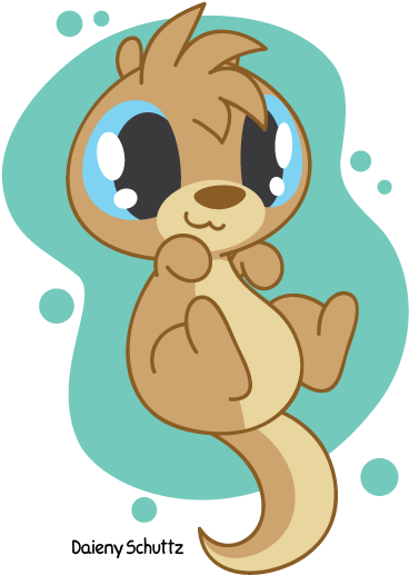 Art, Character Daieny Schuttz / Otter - Otter Png Vector (480x600)