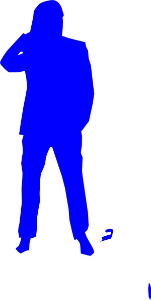 Blue Thinking Man Editted Clip Art At Clker - Blue Thinking Man Editted Clip Art At Clker (300x593)