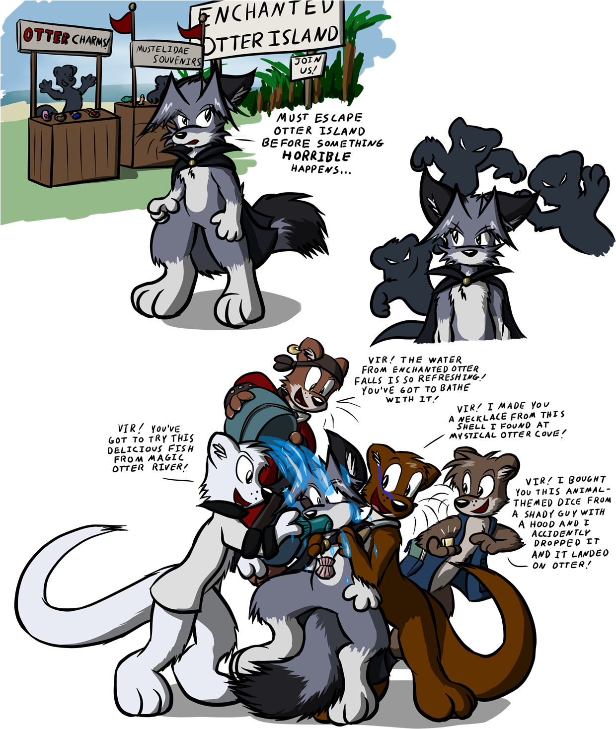 Escape From Otter Island By Virmir - Escape From Enchanted Otter Island (1250x1500)